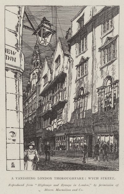 A Vanishing London Thoroughfare, Wych Street by Hugh Thomson